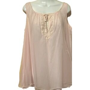 Val Mode Classic Vintage Baby‎ Doll Pink Lingerie Size Medium Soft Girlie